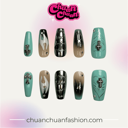 Otherworld Medium Coffin Hallowmas Press On Nails