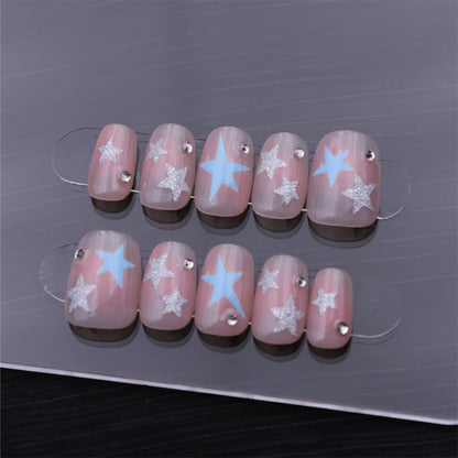 Squoval press on gel nails stickers