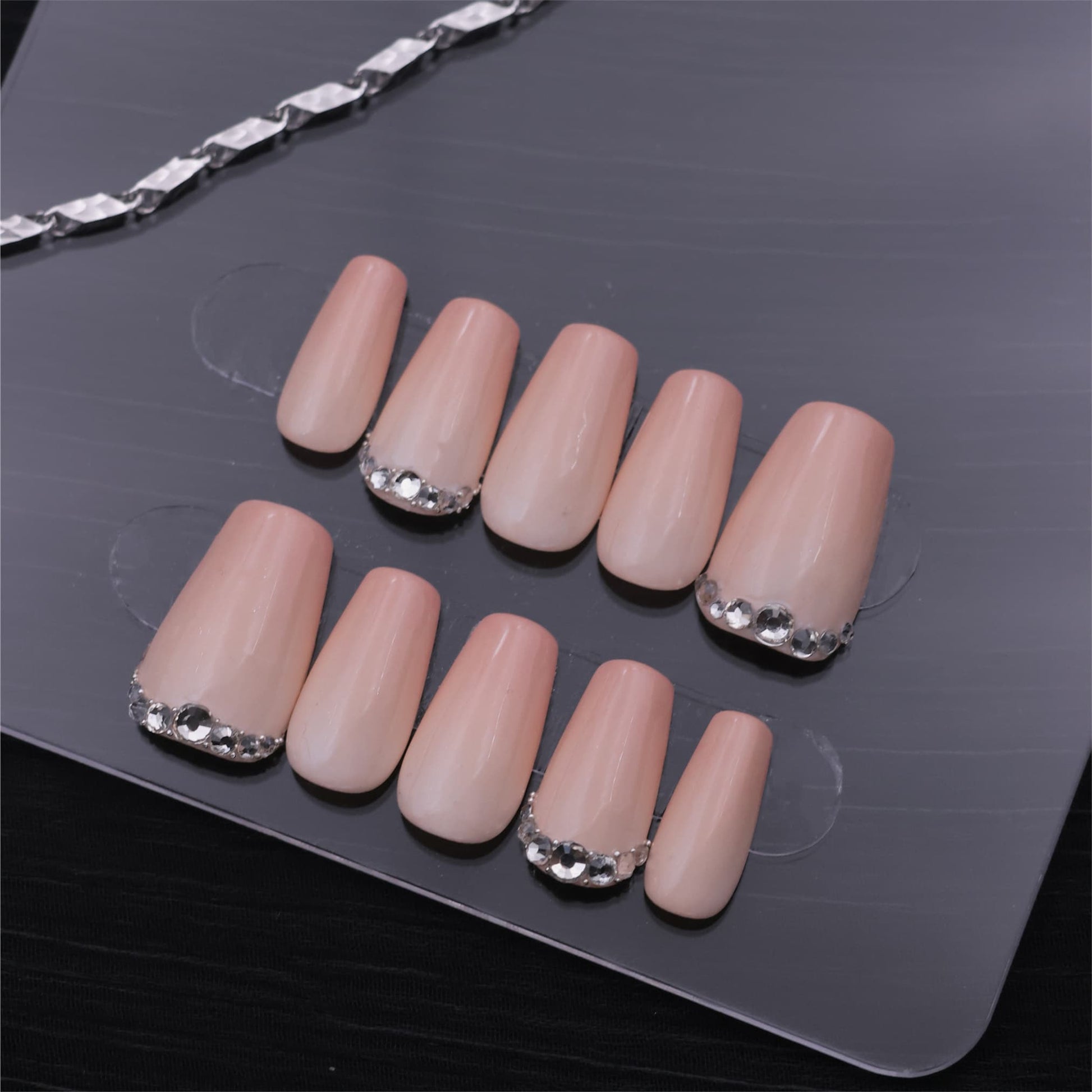 Coffin gel press on nails