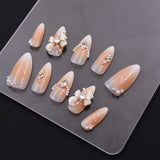 Medium Almond Orange Lolita Press On Nails