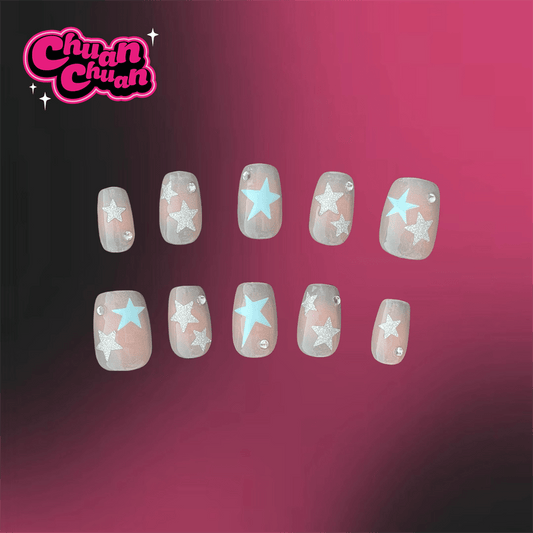 Squoval press on gel nails stickers