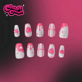 Short Coffin Red Fruit Candy Press On Nails